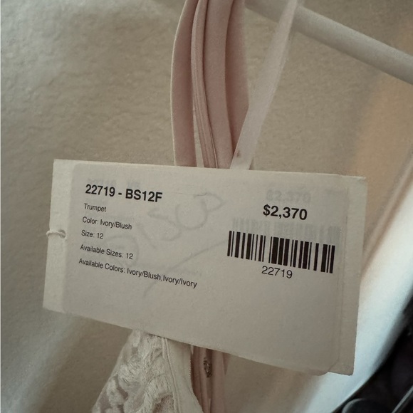 Ivory and Blush Trumpet Gown - Picture 4 of 4